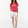 T-shirt con monogramma in stile Gingham T-shirt con monogramma in stile Gingham