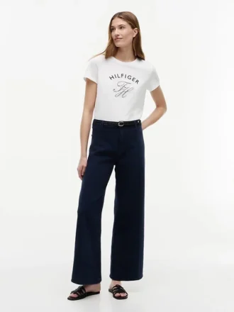 T-shirt con monogramma in stile Gingham