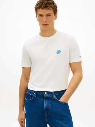 T-shirt con monogramma ricamato