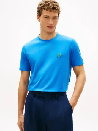 T-shirt con monogramma ricamato