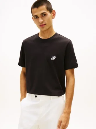 T-shirt con monogramma ricamato