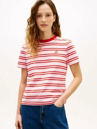 T-shirt con monogramma ricamato