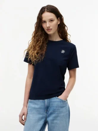 T-shirt con monogramma ricamato