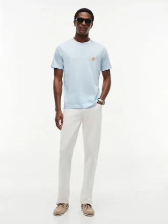 T-shirt con monogramma ricamato