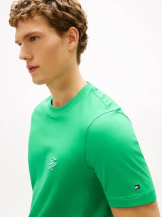 T-shirt con monogramma ricamato