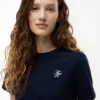 T-shirt con monogramma ricamato T-shirt con monogramma ricamato