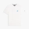 T-shirt con monogramma ricamato T-shirt con monogramma ricamato