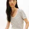 T-shirt con scollo rotondo in misto lino T-shirt con scollo rotondo in misto lino