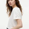 T-shirt con scollo rotondo in misto lino T-shirt con scollo rotondo in misto lino