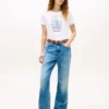 T-shirt con stampa barca a vela T-shirt con stampa barca a vela