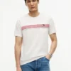 T-shirt con tasca a strisce sul petto