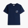 T-shirt con tasca e logo bandiera floreale T-shirt con tasca e logo bandiera floreale