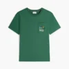 T-shirt con tasca e logo bandiera floreale T-shirt con tasca e logo bandiera floreale