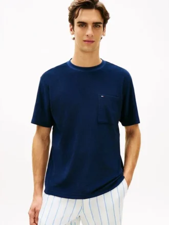 T-shirt con tasca in spugna