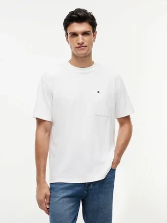 T-shirt con tasca in spugna