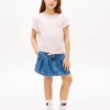 T-shirt da bambina con logo Hilfiger e cravatte sul davanti T-shirt da bambina con logo Hilfiger e cravatte sul davanti