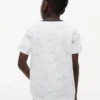 T-shirt da bambino con logo a strisce e bandiera
