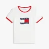 T-shirt da bambino con logo bandiera ondulata T-shirt da bambino con logo bandiera ondulata