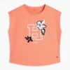T-shirt da bambino con logo floreale in paillettes T-shirt da bambino con logo floreale in paillettes