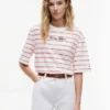 T-shirt dal taglio morbido con scritta ricamata T-shirt dal taglio morbido con scritta ricamata
