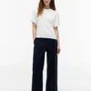 T-shirt girocollo con maniche a pipistrello T-shirt girocollo con maniche a pipistrello