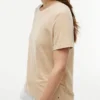 T-shirt girocollo in misto lino T-shirt girocollo in misto lino