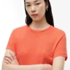 T-shirt girocollo in misto lino T-shirt girocollo in misto lino