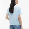 T-shirt girocollo in misto lino T-shirt girocollo in misto lino
