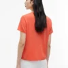 T-shirt girocollo in misto lino T-shirt girocollo in misto lino