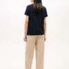 T-shirt girocollo in misto lino T-shirt girocollo in misto lino