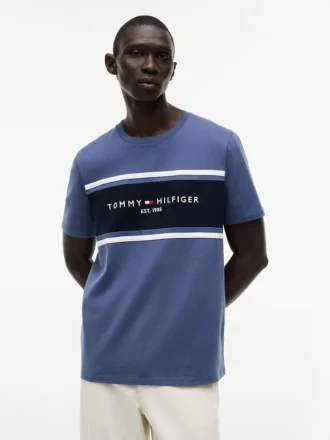 T-shirt Hilfiger con logo a righe