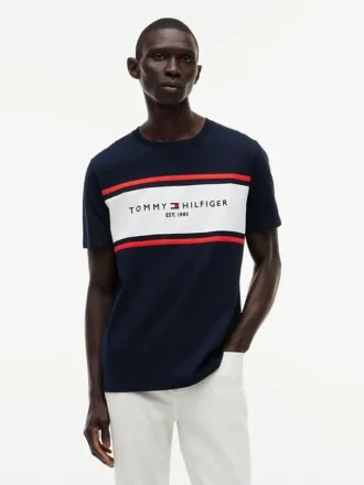 T-shirt Hilfiger con logo a righe