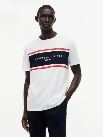 T-shirt Hilfiger con logo a righe