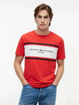 T-shirt Hilfiger con logo a righe