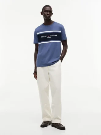 T-shirt Hilfiger con logo a righe