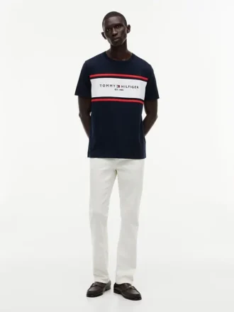 T-shirt Hilfiger con logo a righe
