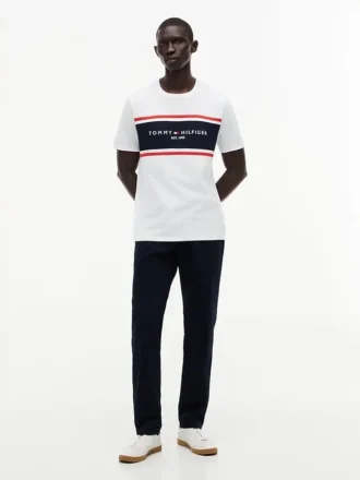 T-shirt Hilfiger con logo a righe