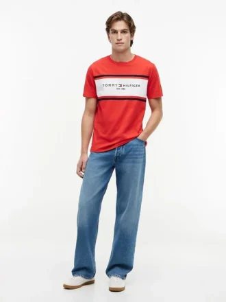 T-shirt Hilfiger con logo a righe