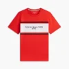 T-shirt Hilfiger con logo a righe T-shirt Hilfiger con logo a righe