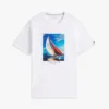 T-shirt Hilfiger con stampa fotografica a tema velico T-shirt Hilfiger con stampa fotografica a tema velico