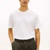 T-shirt in cotone e lino New York Label