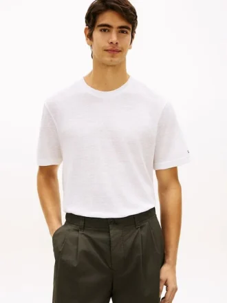 T-shirt in cotone e lino New York Label