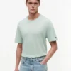 T-shirt in cotone e lino New York Label T-shirt in cotone e lino New York Label