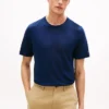 T-shirt in cotone e lino New York Label T-shirt in cotone e lino New York Label