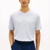 T-shirt in cotone e lino New York Label T-shirt in cotone e lino New York Label