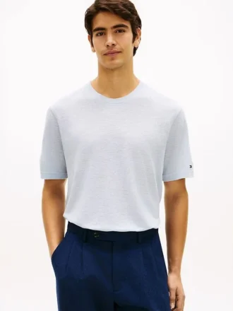 T-shirt in cotone e lino New York Label