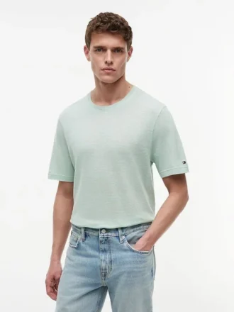 T-shirt in cotone e lino New York Label