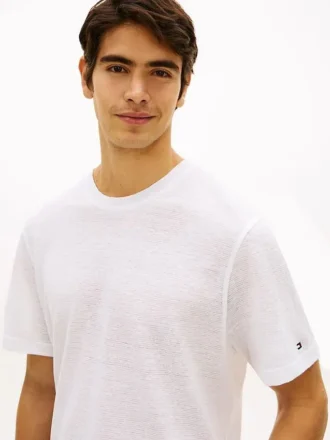 T-shirt in cotone e lino New York Label