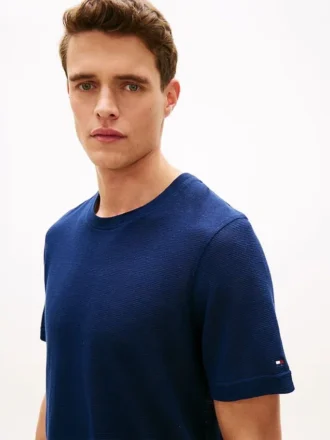 T-shirt in cotone e lino New York Label