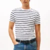 T-shirt in cotone elasticizzato a righe extra slim